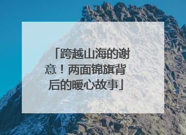 跨越山海的谢意！两面锦旗背后的暖心故事