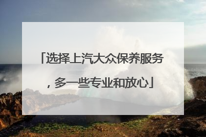 选择上汽大众保养服务，多一些专业和放心