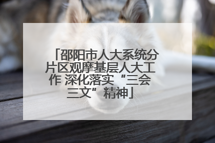 邵阳市人大系统分片区观摩基层人大工作 深化落实“三会三文”精神