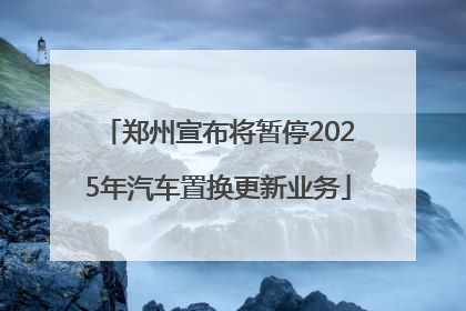 郑州宣布将暂停2025年汽车置换更新业务