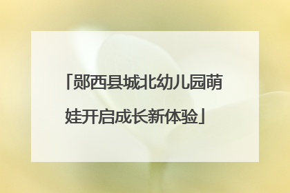 郧西县城北幼儿园萌娃开启成长新体验