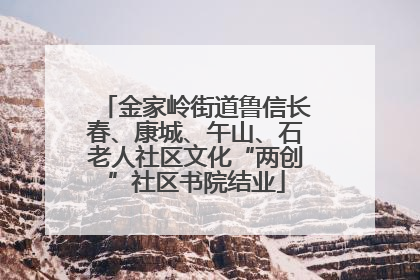 金家岭街道鲁信长春、康城、午山、石老人社区文化“两创”社区书院结业