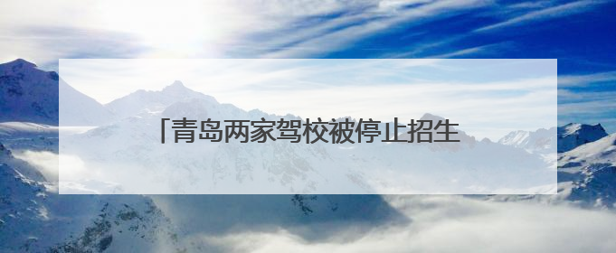 青岛两家驾校被停止招生 市民学车请擦亮眼睛