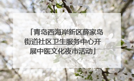 青岛西海岸新区薛家岛街道社区卫生服务中心开展中医文化夜市活动