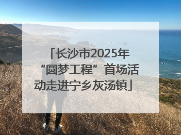 长沙市2025年“圆梦工程”首场活动走进宁乡灰汤镇