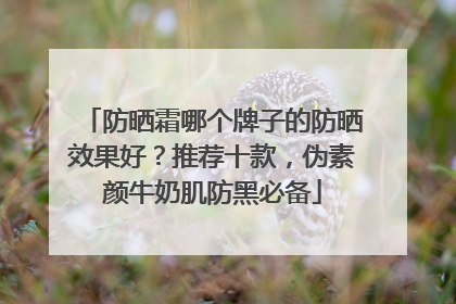 防晒霜哪个牌子的防晒效果好？推荐十款，伪素颜牛奶肌防黑必备