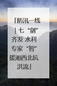 防汛一线｜七“剑”齐发 水利专家“智”援湘西北抗洪流