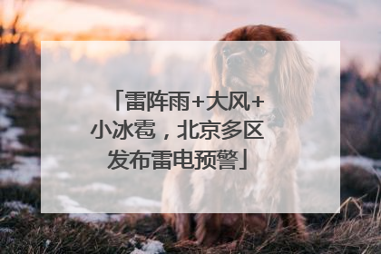 雷阵雨+大风+小冰雹，北京多区发布雷电预警