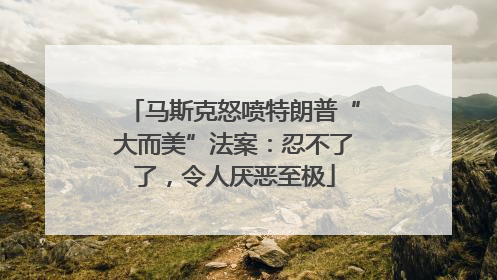 马斯克怒喷特朗普“大而美”法案：忍不了了，令人厌恶至极