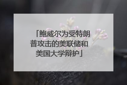 鲍威尔为受特朗普攻击的美联储和美国大学辩护