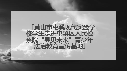 黄山市屯溪现代实验学校学生走进屯溪区人民检察院“昱见未来”青少年法治教育宣传基地