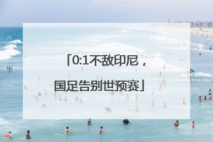 0:1不敌印尼，国足告别世预赛