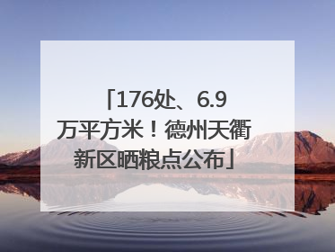 176处、6.9万平方米！德州天衢新区晒粮点公布