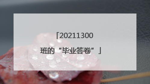 20211300班的“毕业答卷”