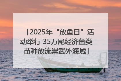 2025年“放鱼日”活动举行 35万尾经济鱼类苗种放流崇武外海域