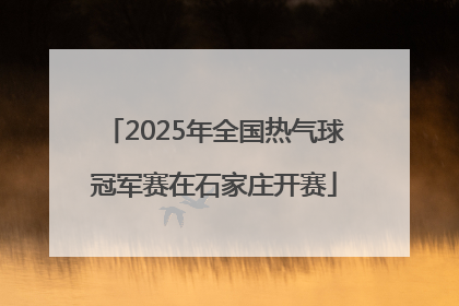 2025年全国热气球冠军赛在石家庄开赛