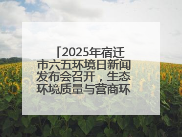 2025年宿迁市六五环境日新闻发布会召开，生态环境质量与营商环境双优化