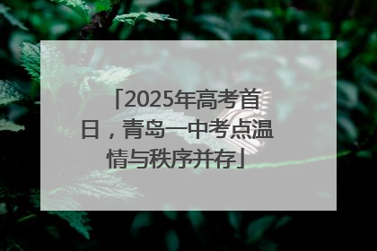 2025年高考首日，青岛一中考点温情与秩序并存