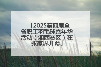 2025第四届全省职工羽毛球嘉年华活动（湘西赛区）在张家界开幕