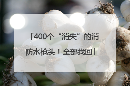 400个“消失”的消防水枪头！全部找回