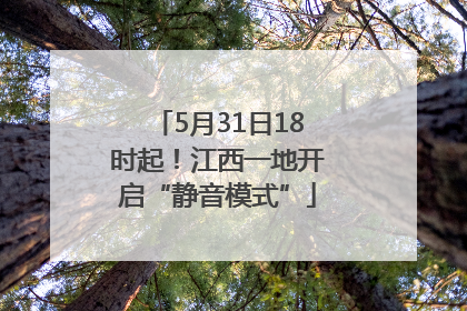 5月31日18时起！江西一地开启“静音模式”