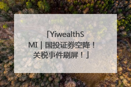 YiwealthSMI｜国投证券空降！关税事件刷屏！